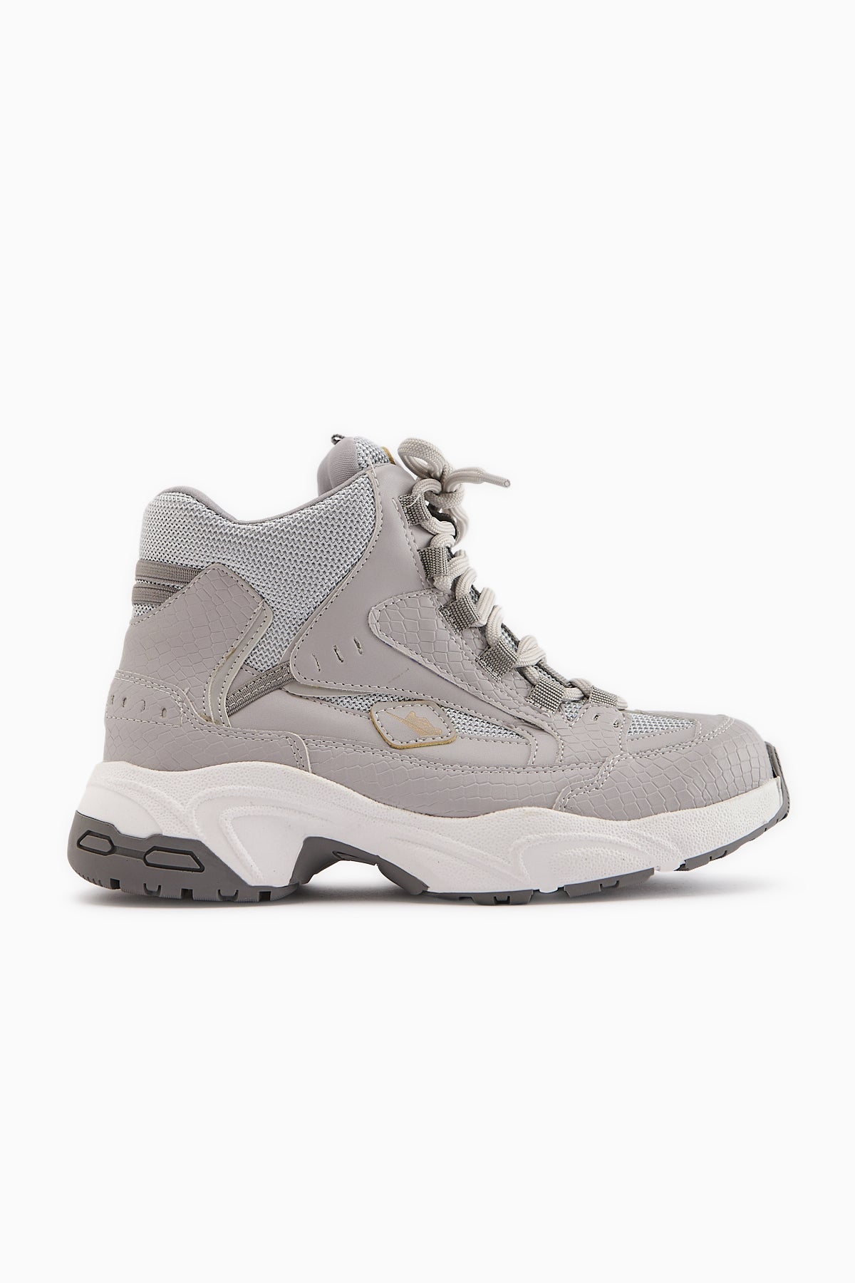 Nency – Gray Lace-Up Sport Boot (Women)
