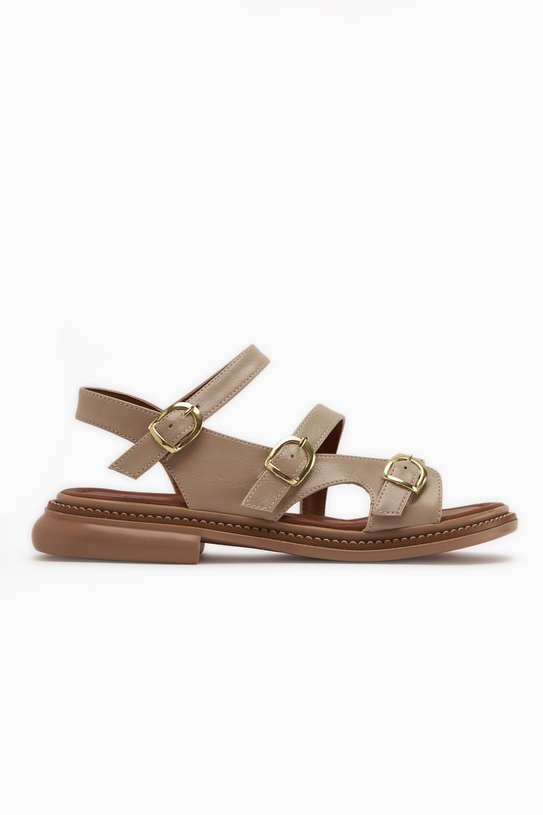 Myra Beige Double Strap Women’s Sandal