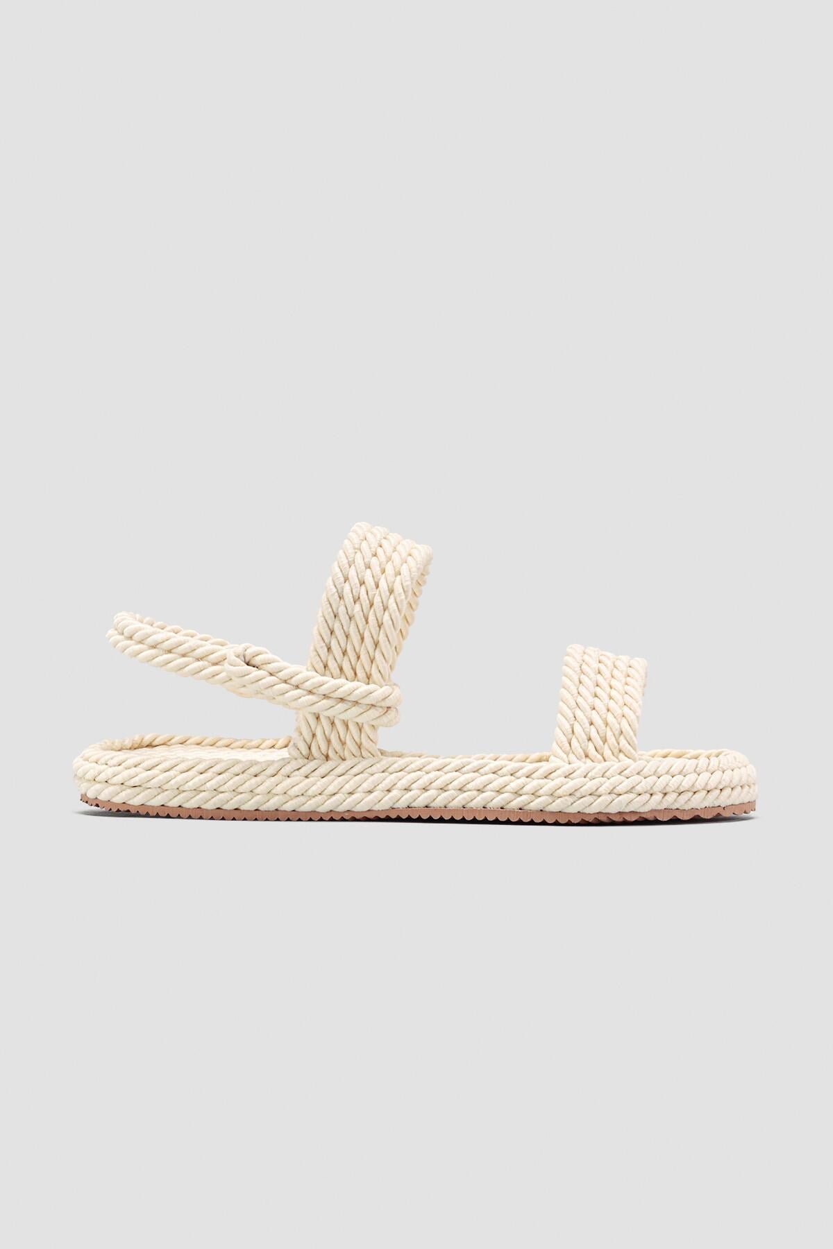 Jeannie Ecru Basic Rope Sandals