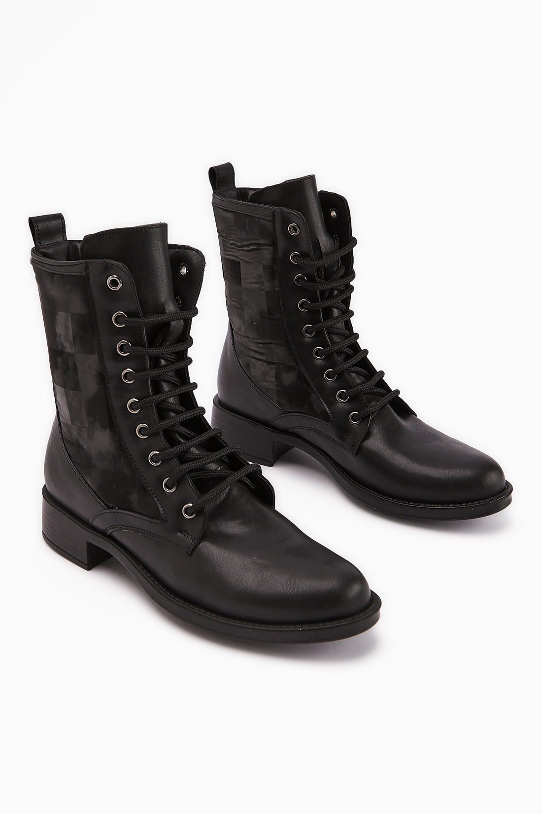 Chrissi Black Hologram Detailed Women’s Boots