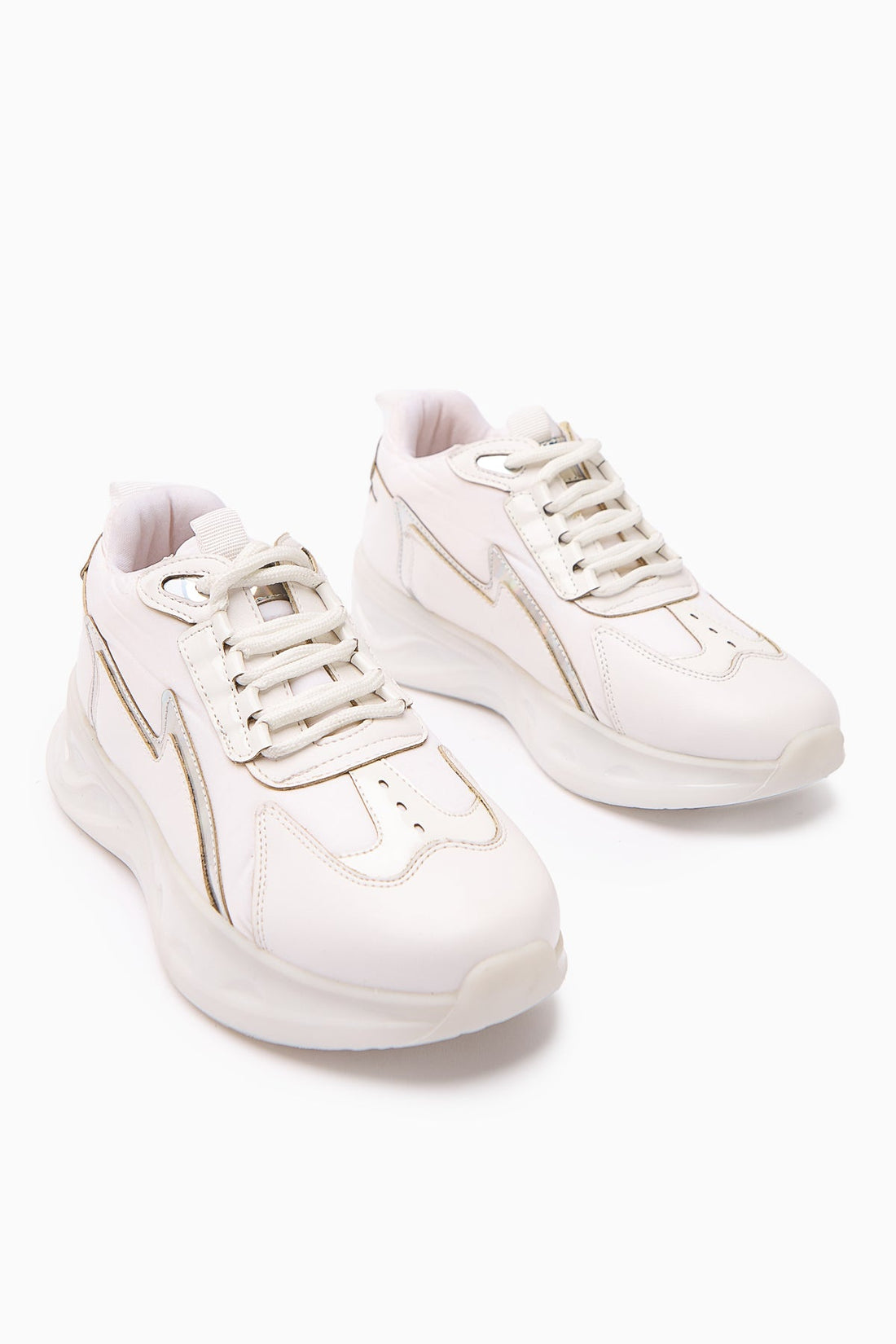 Tolin Women's White Parachute Fabric Sneakers