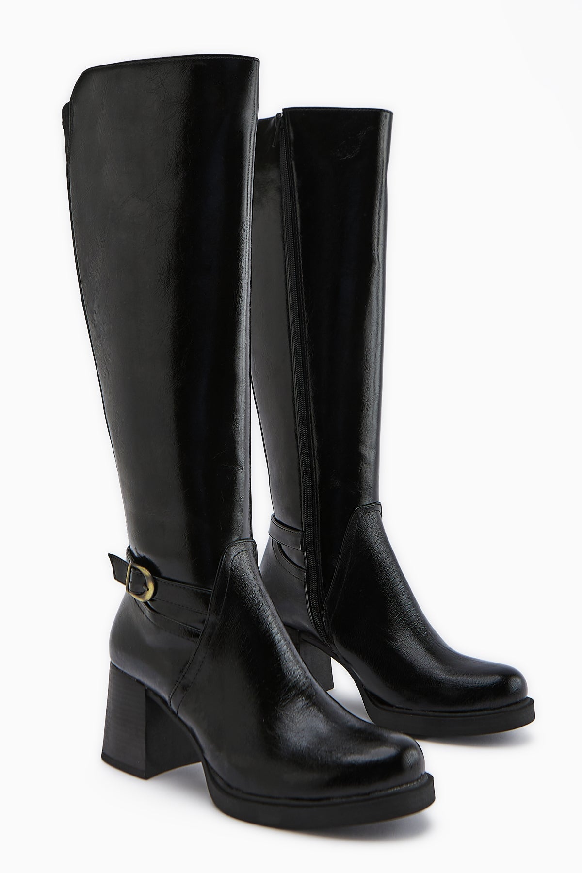 Gerti Black Heeled Women's Boot