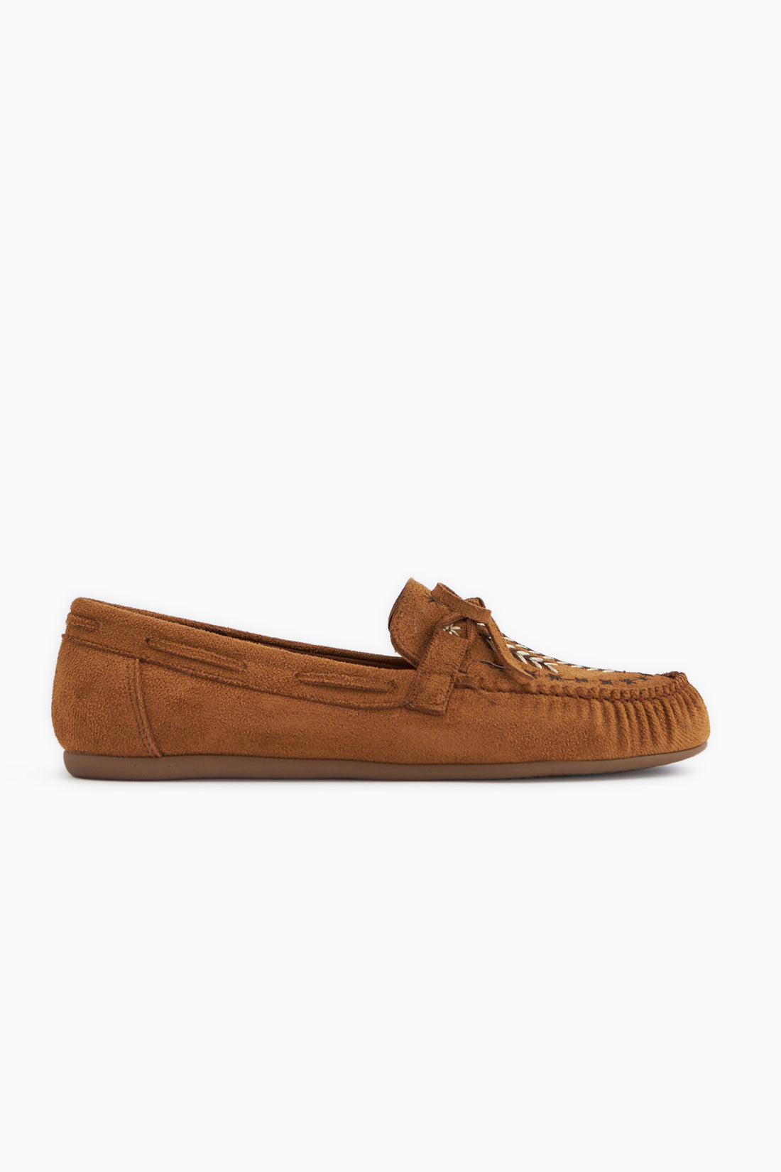 Darya Tan Suede Embroidered Women’s Loafer