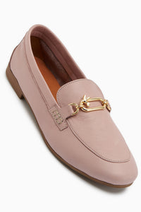 Alessa Genuine Leather Rose Buckle Women’s Loafer Daily Moccasin Shoes