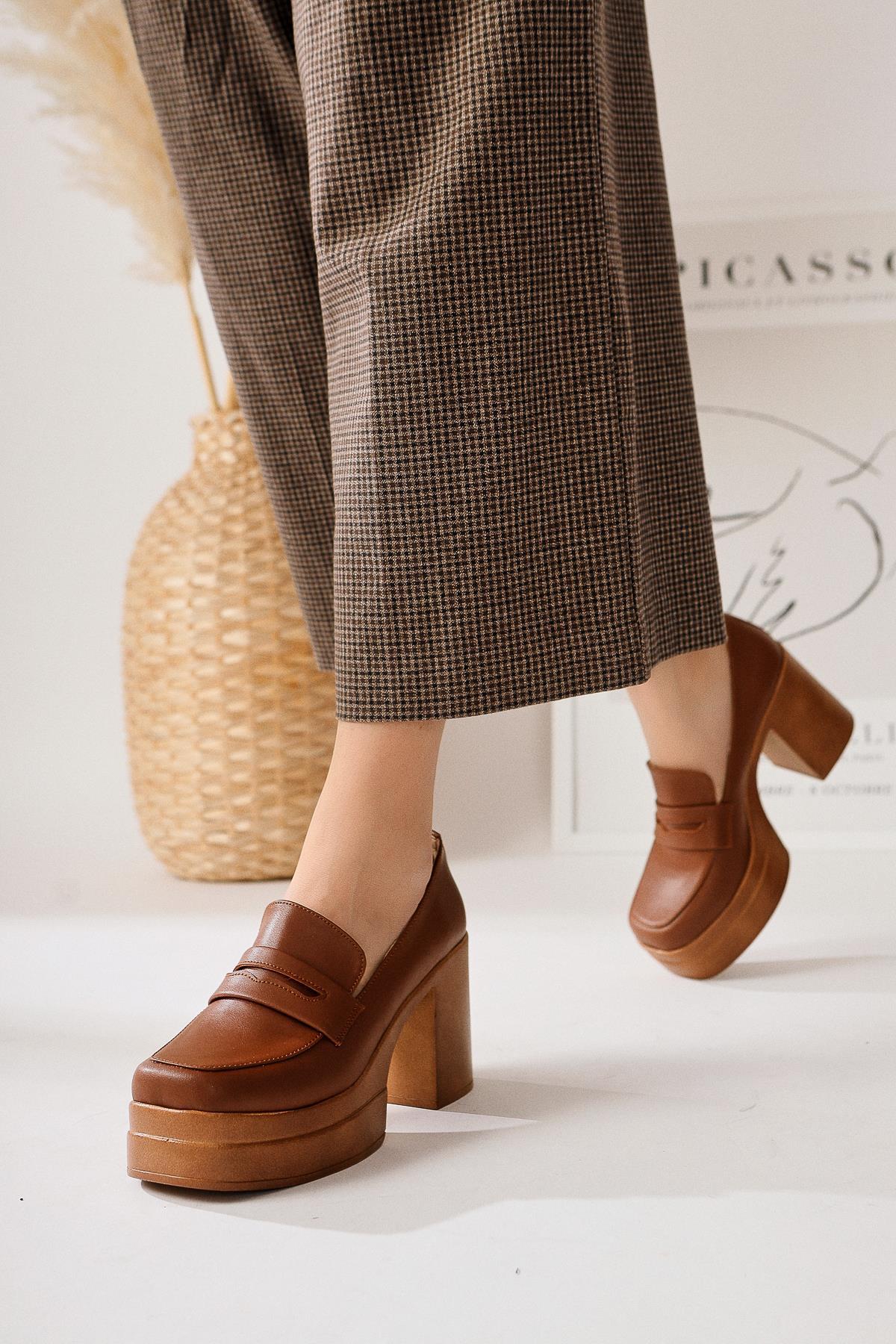 Candace Brown Platform Heeled Women's Shoe