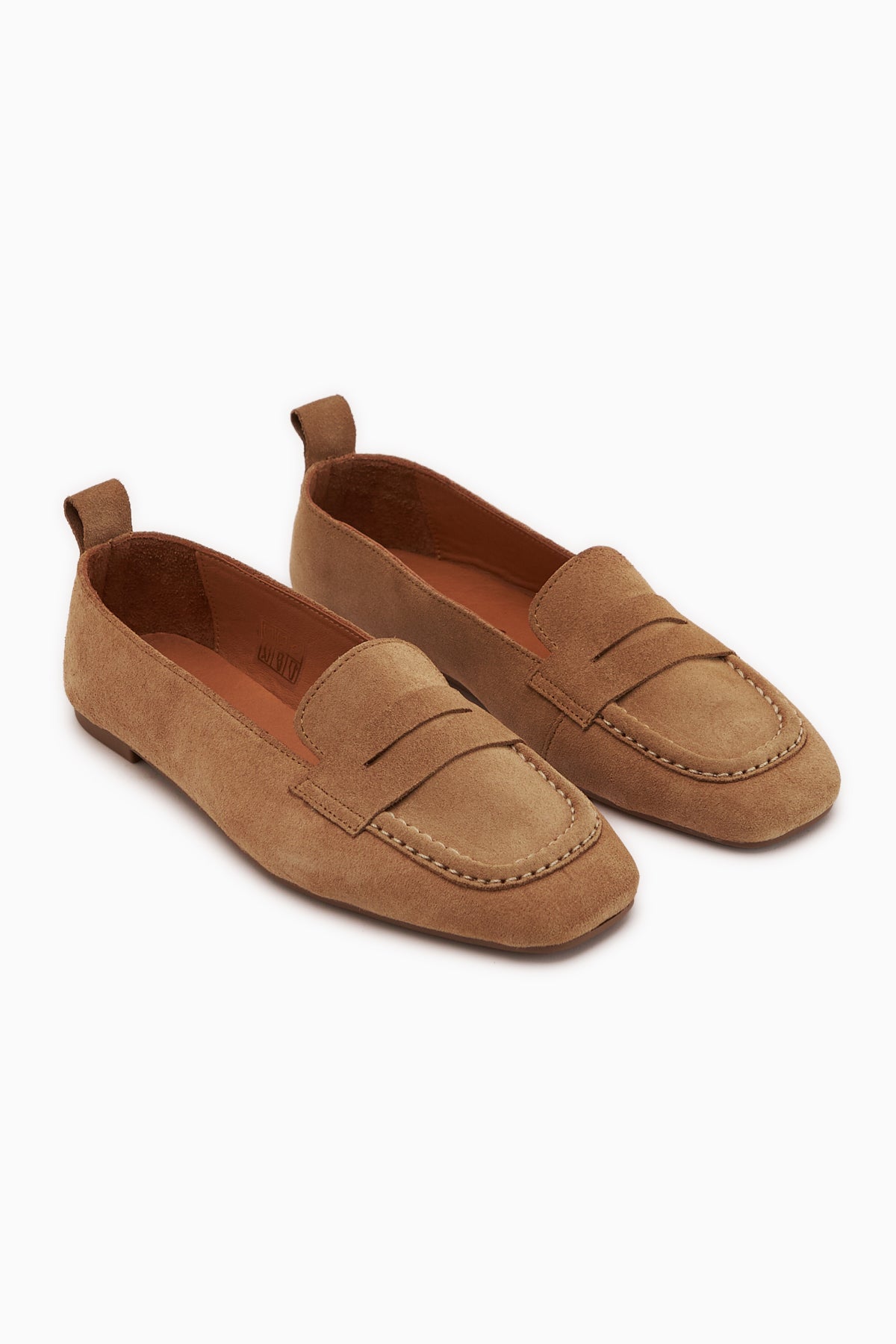 Novin Genuine Leather Honeycomb Closed Toe Women’s Ballet Flats
