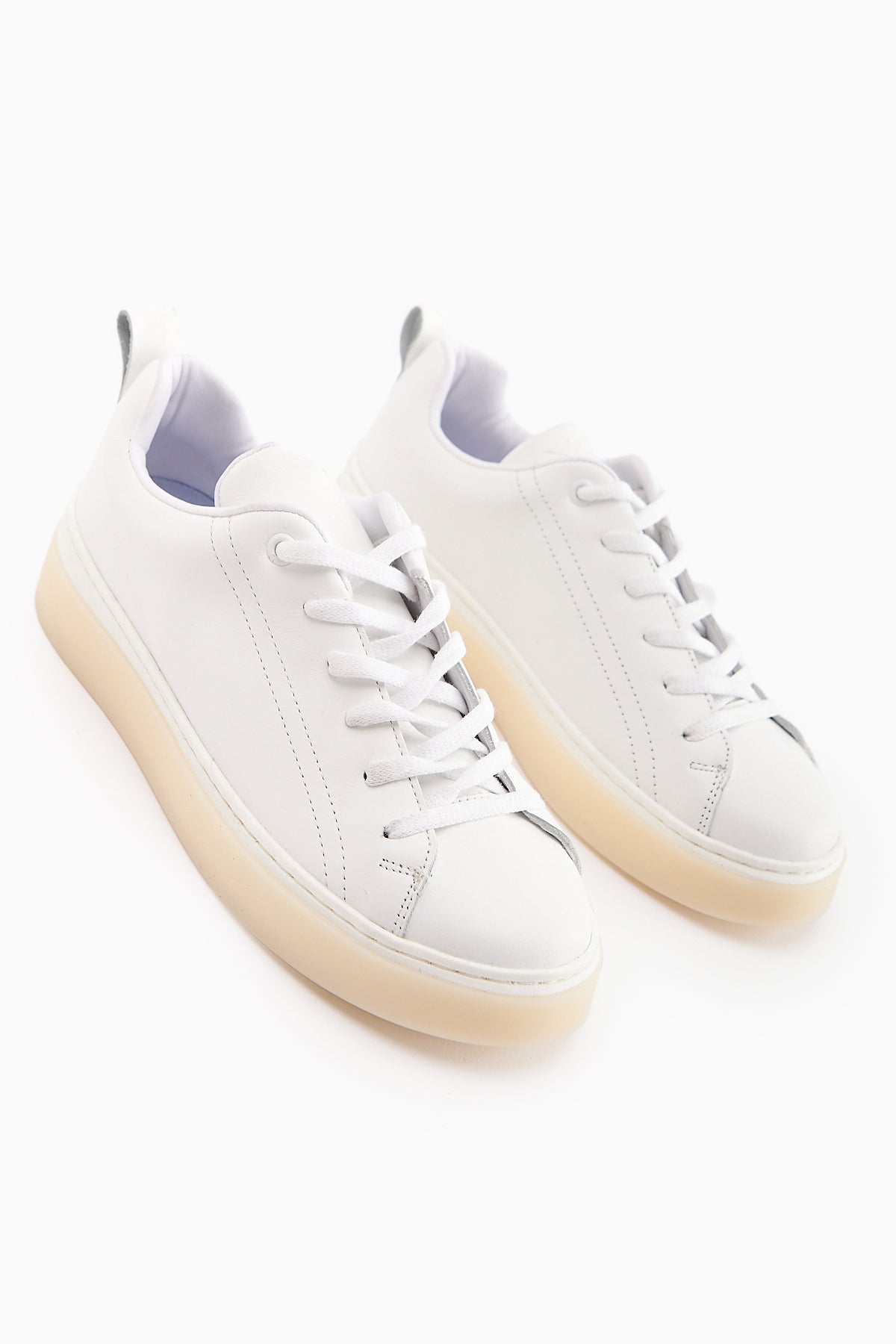 Lina Women's Genuine Leather White Sneakers