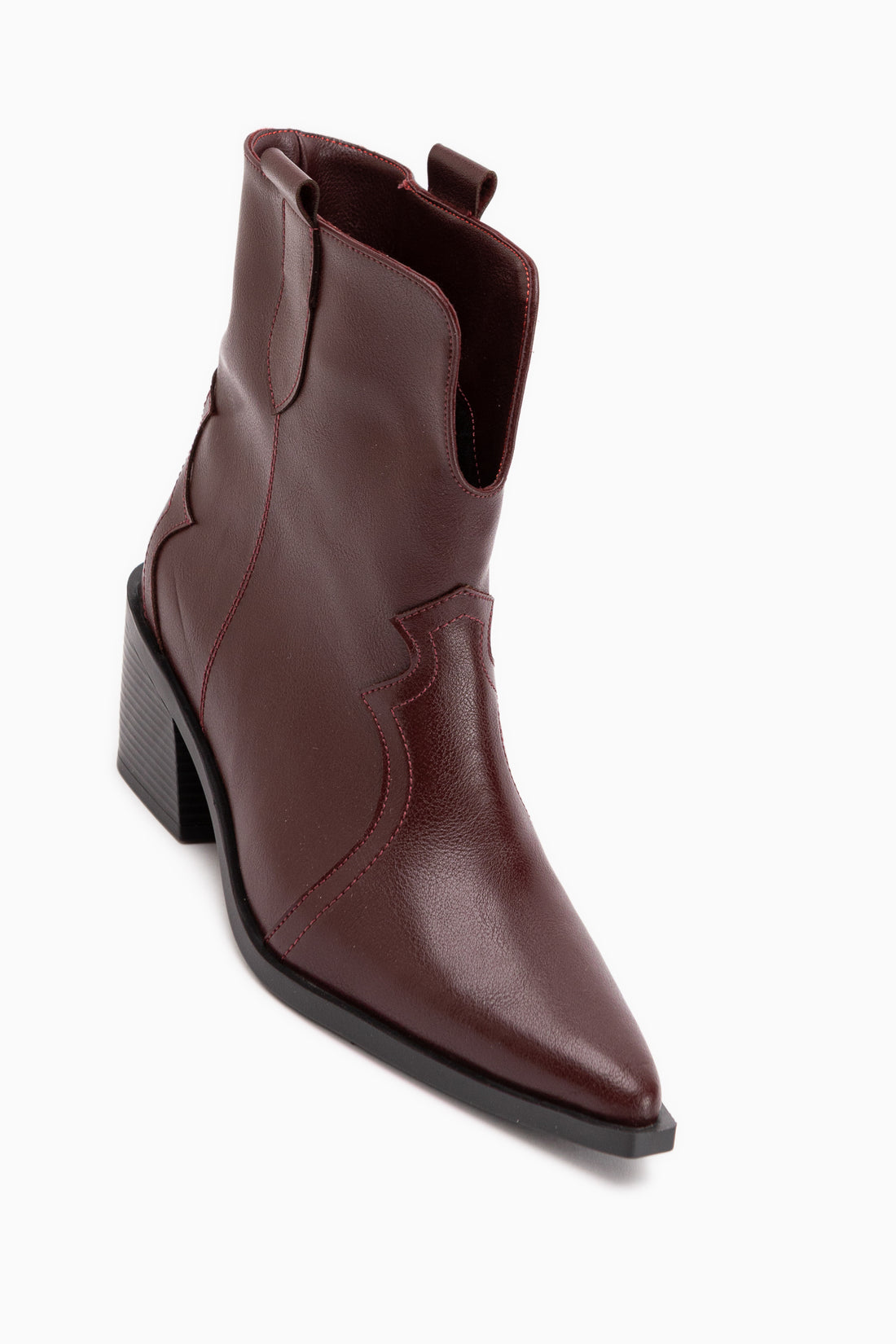 Erica Burgundy Heeled Western Women’s Boots