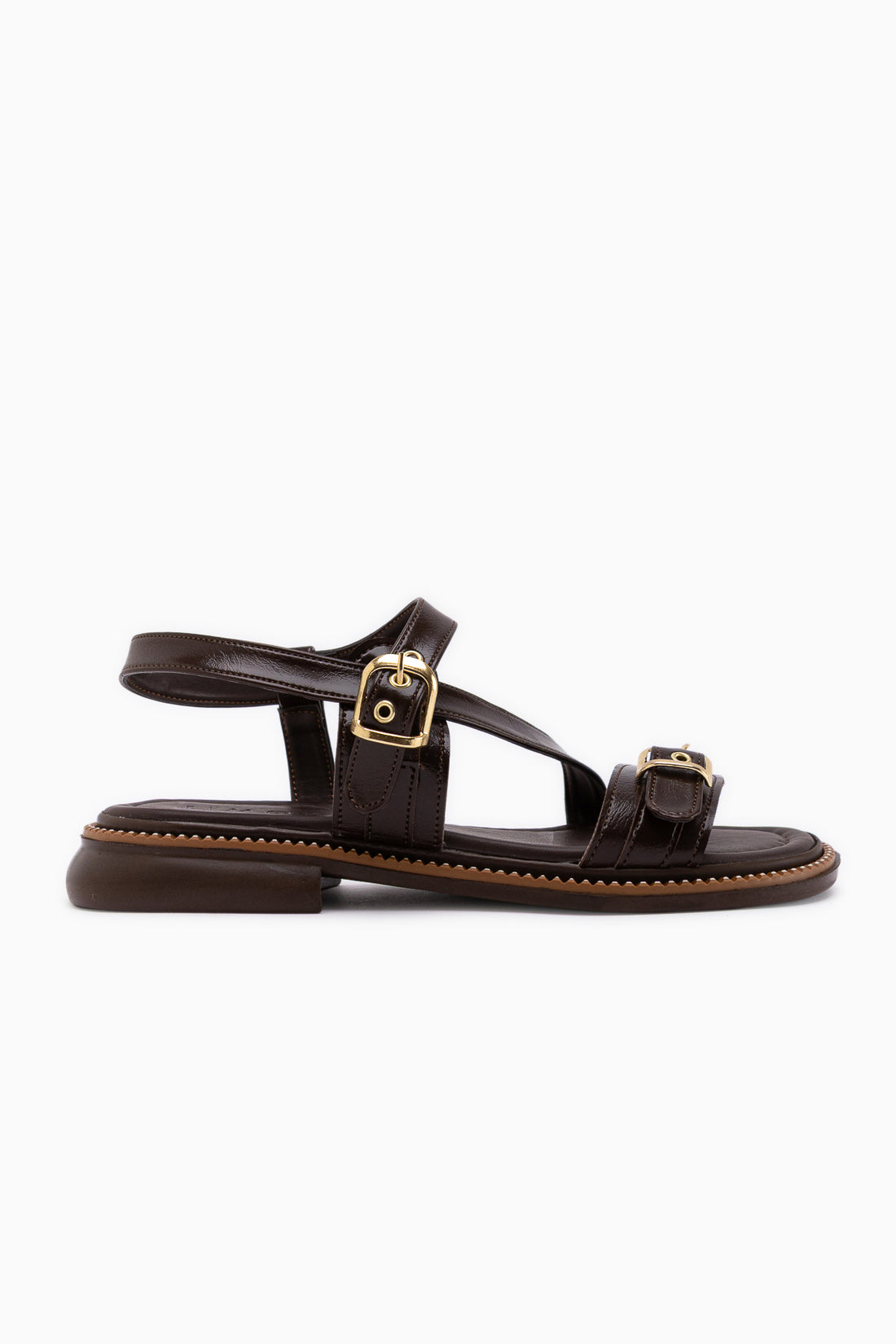 Maggy Brown Cross Strap Women’s Sandal