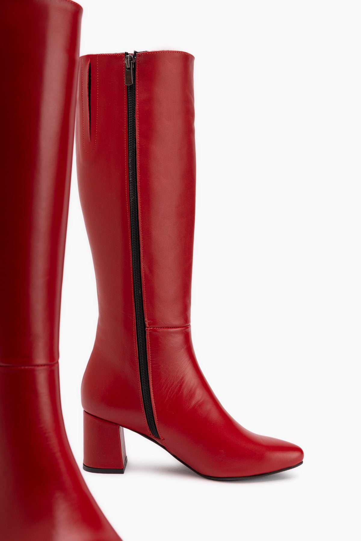 Velma Genuine Leather Red Heeled Women’s Boots