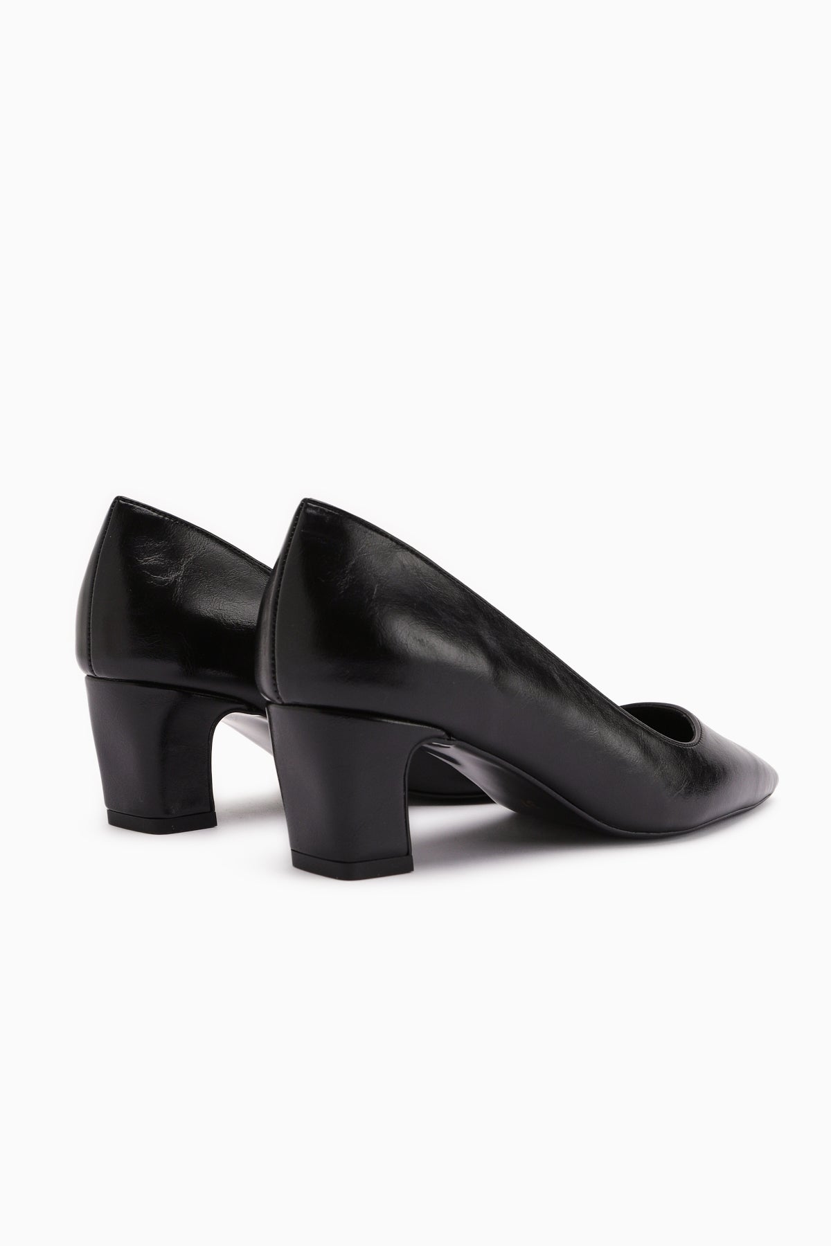 Jelina Black Chunky Heeled Women's Shoes