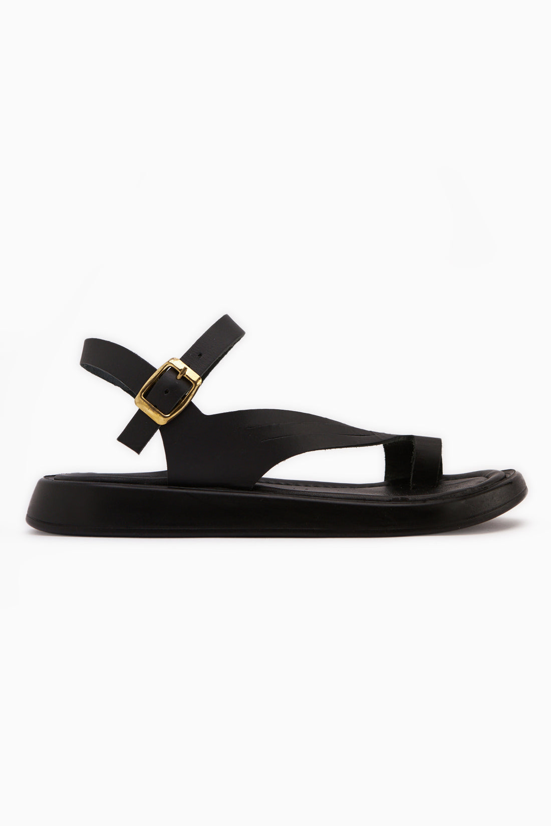 Annia Genuine Leather Black Thong Women’s Sandal