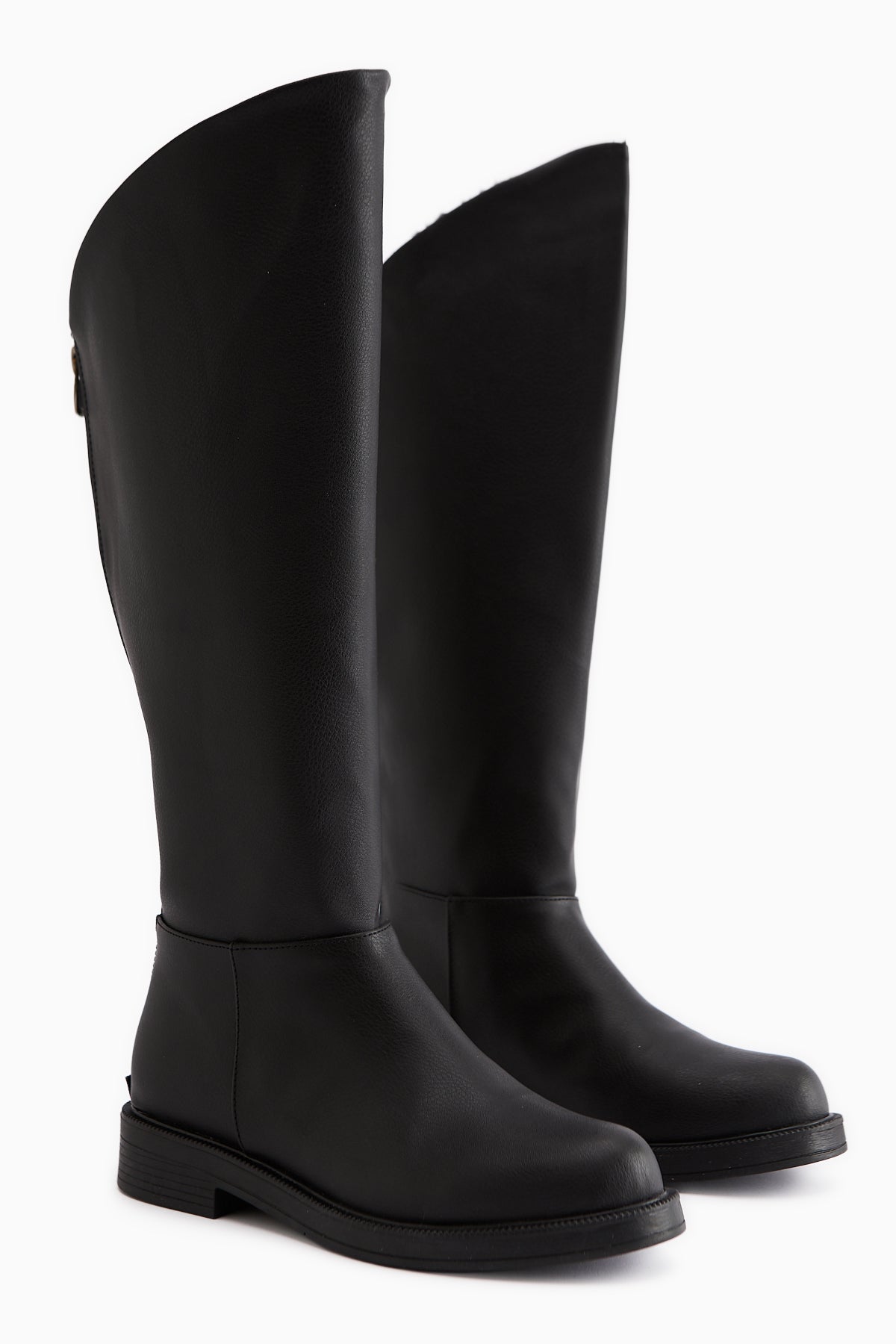 Gigi Black Foldable Fur-Lined Zippered Boots