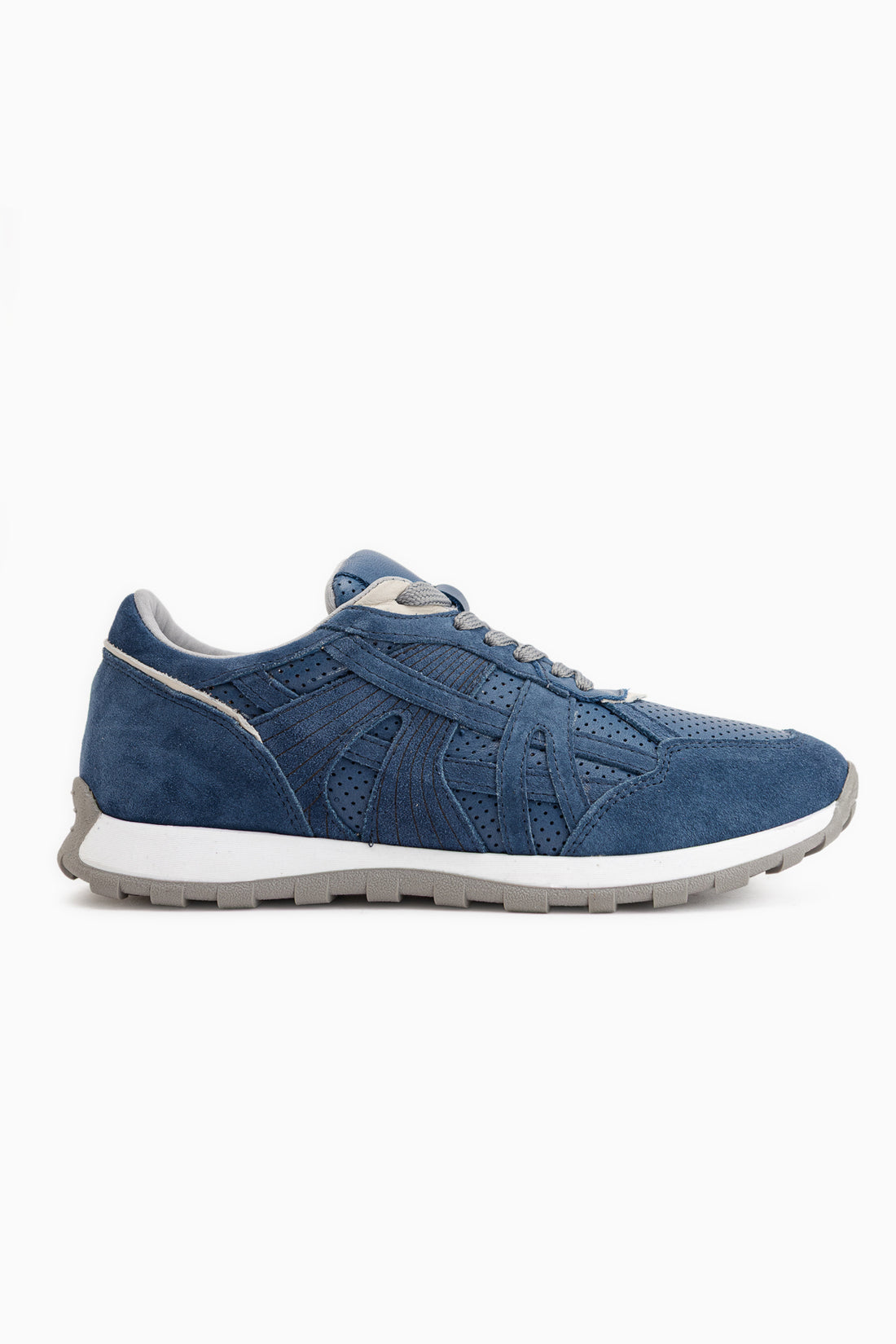 Wendy Genuine Leather Blue Suede Mesh Detailed Women’s Sneakers