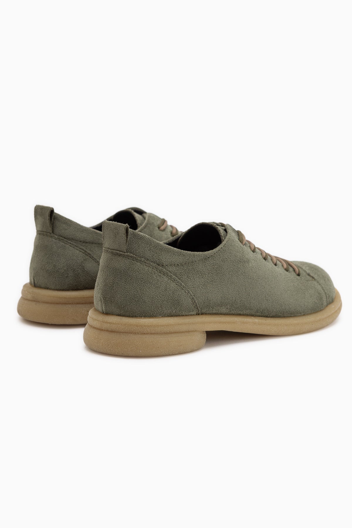Estella Green Suede Lace-Up Casual Women’s Shoes