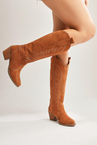 Hero Taba Suede Embroidered Cowboy Boot