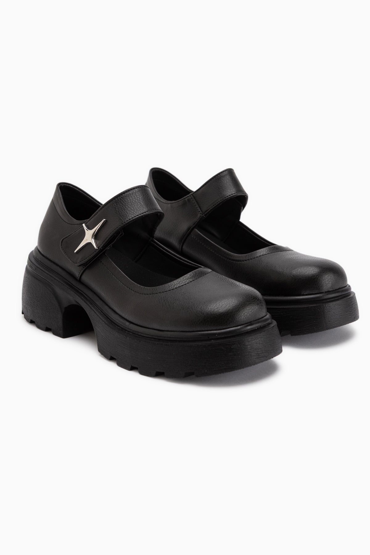 Deena Black Platform Sole Women’s Mary Jane Shoes