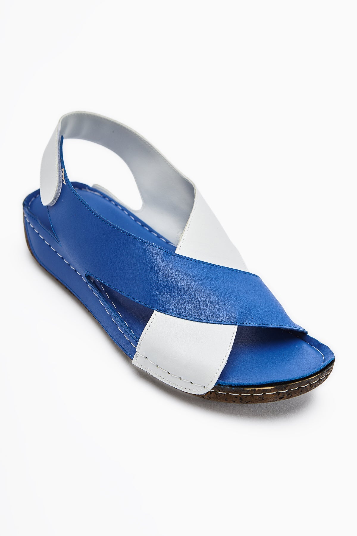 Margit – Royal Blue Cross-Strap Sandal (Women)