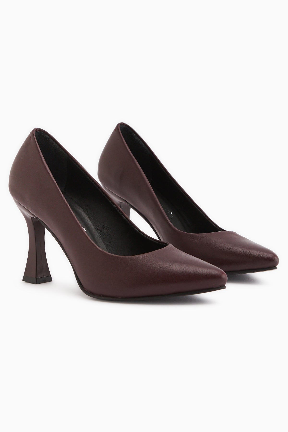 Helen Genuine Leather Burgundy Women’s Heeled Shoes Stiletto
