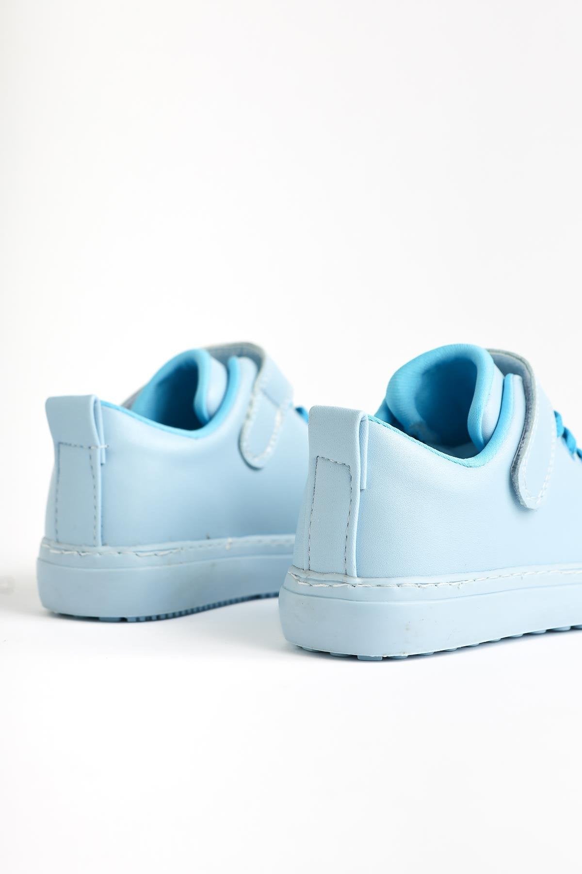 Hori Blue Lace-Up Sneaker with Velcro Detail for Kids