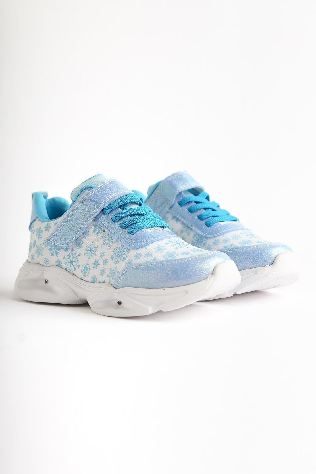 Janne Blue Snow Themed Light-Up Kids' Athletic Shoe