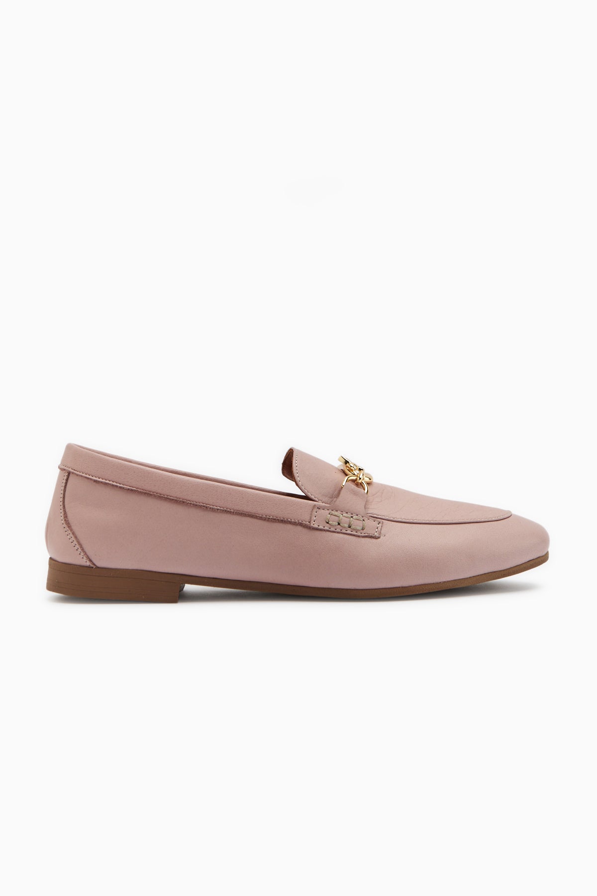 Alessa Genuine Leather Rose Buckle Women’s Loafer Daily Moccasin Shoes