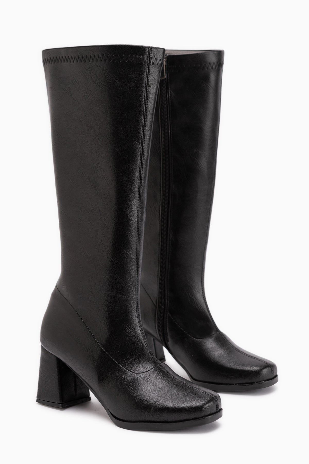 Evie Black Square Toe Women’s Stretch Boots