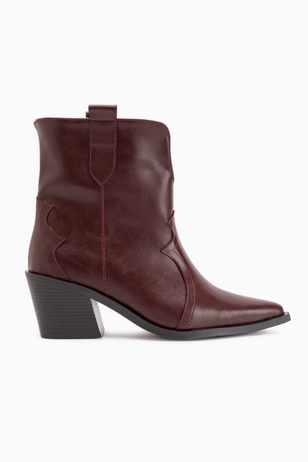 Erica Burgundy Heeled Western Women’s Boots