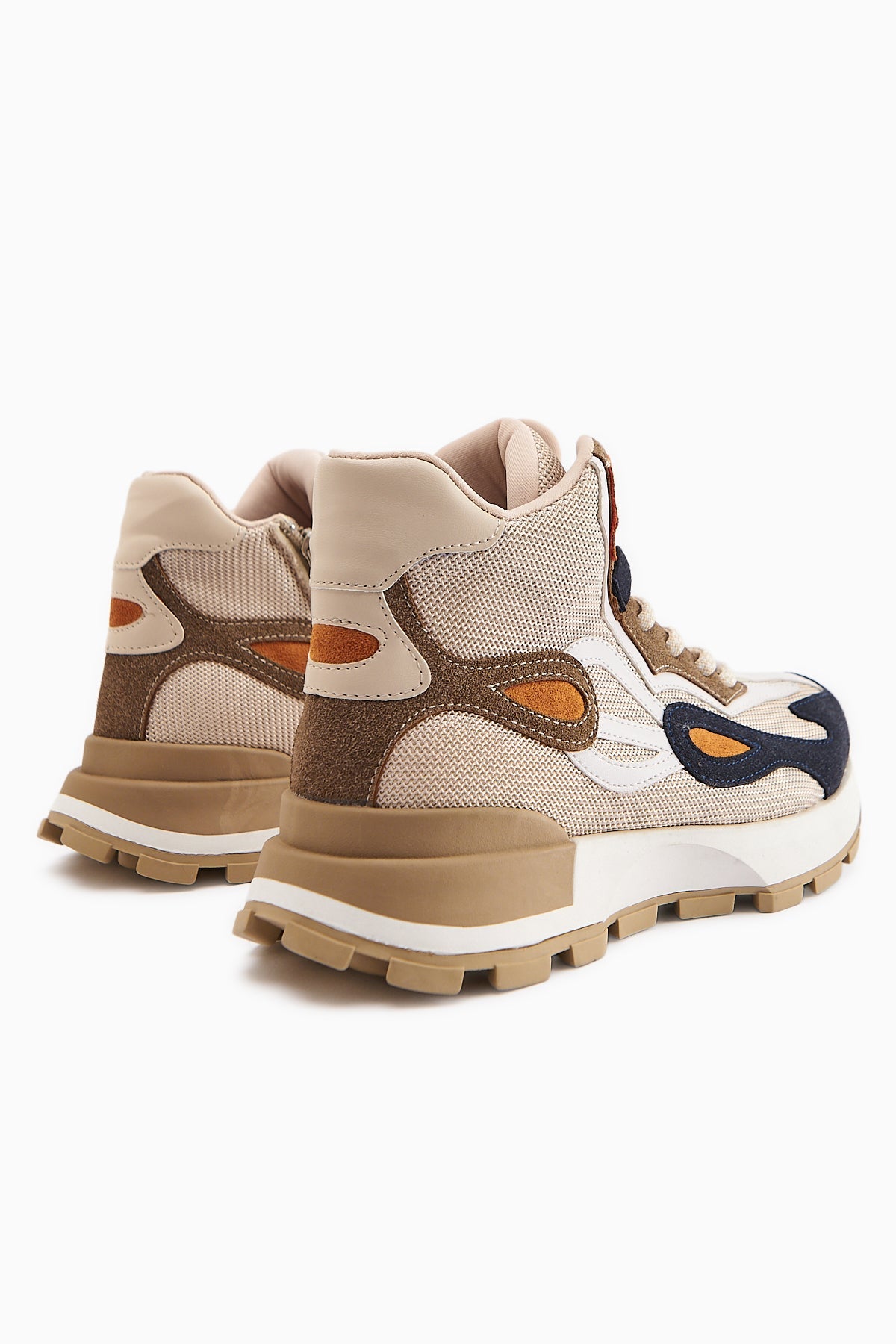 Emma – Navy Suede-Detail Lace-Up Sport Boot (Women)