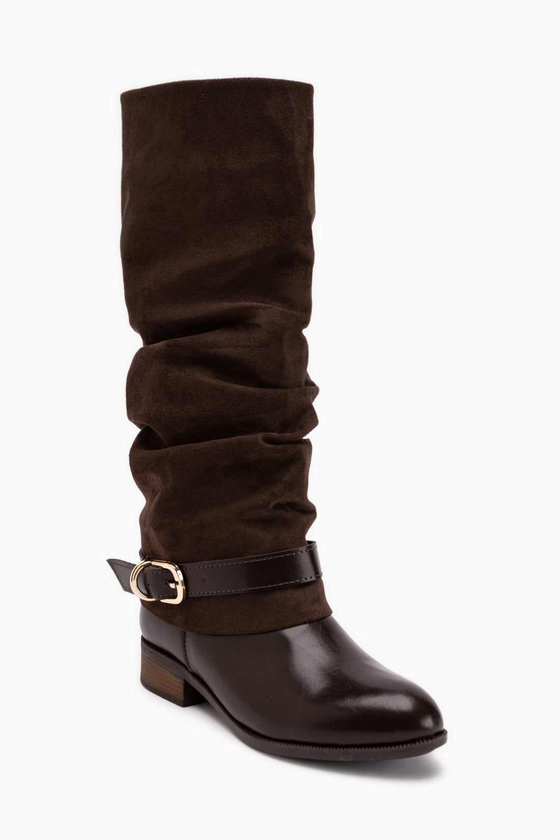 Raine Brown Suede Buckled Women’s Boots