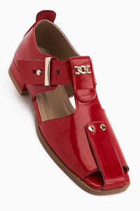 Veronica Genuine Leather Red Belted Women’s Sandal