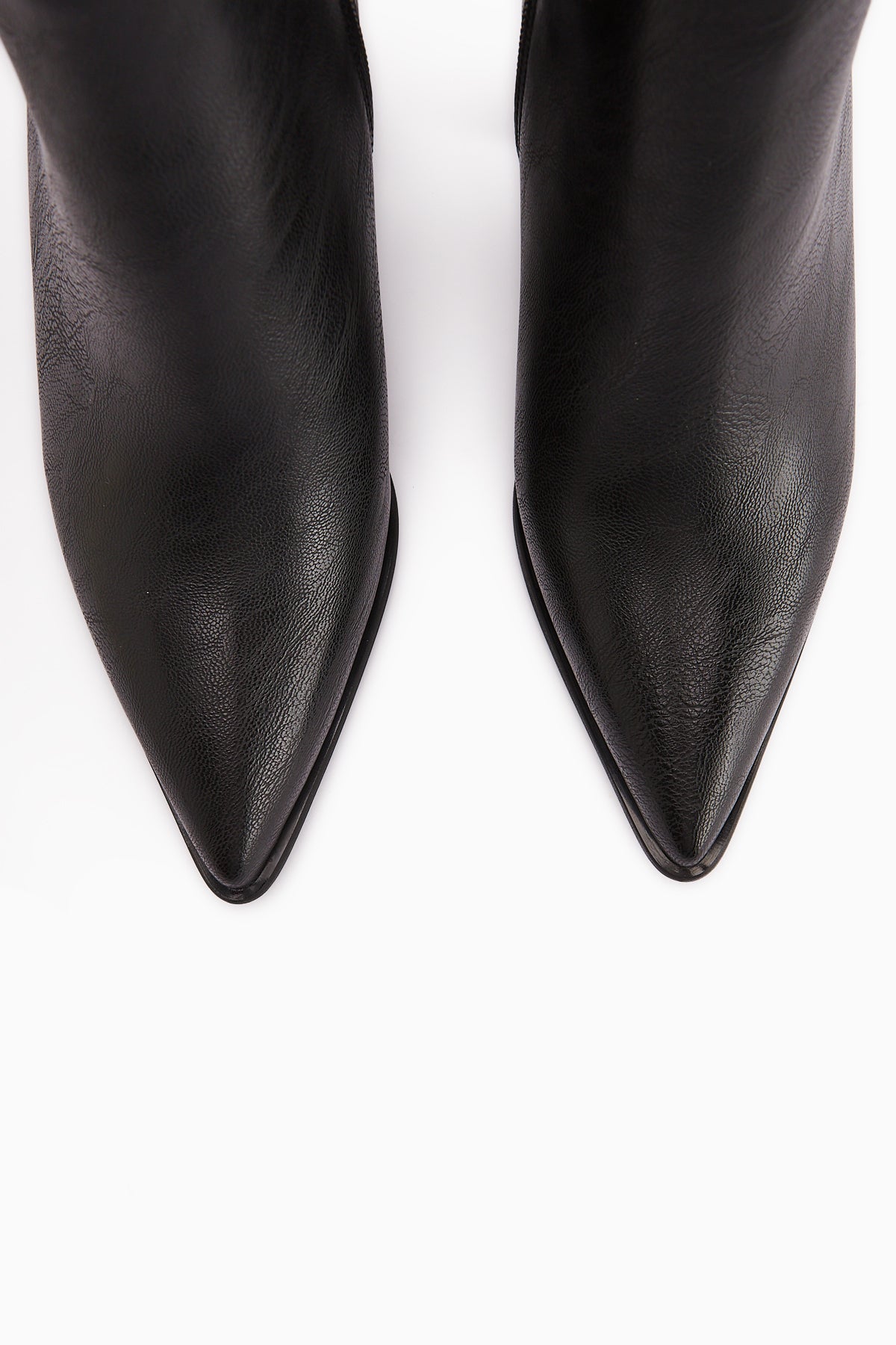 Lamia – Black Buckle-Detail Heeled Boot (Women)