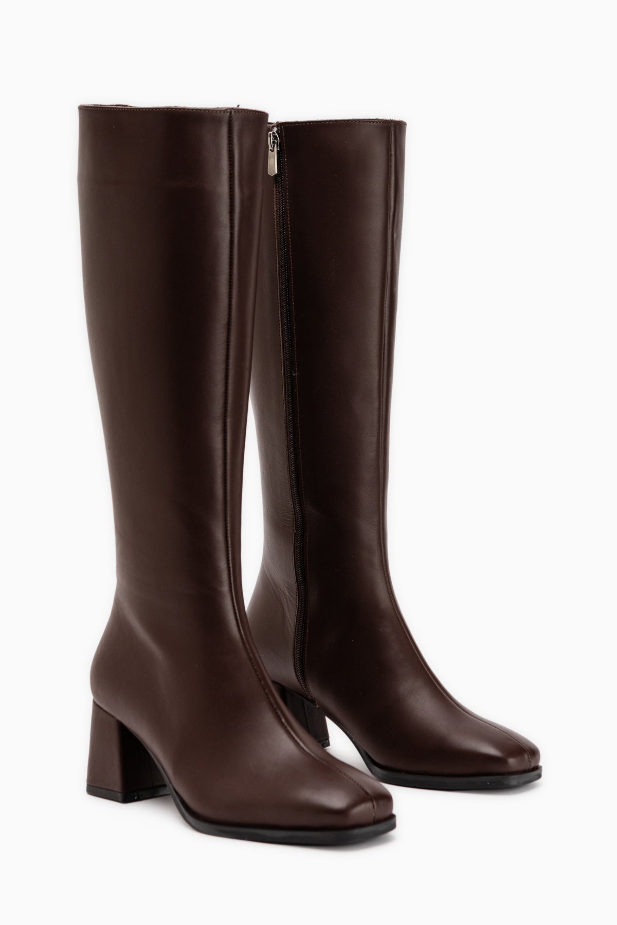 Kinna Genuine Leather Brown Heeled Women’s Boots