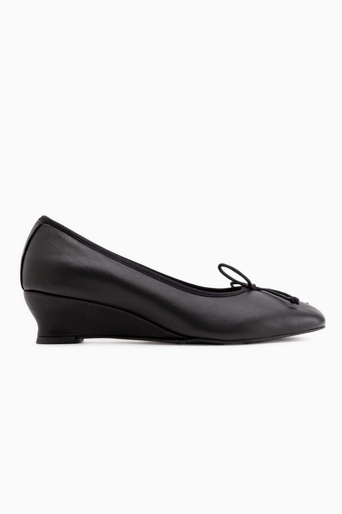 Arisa Genuine Leather Black Wedge Women’s Shoes