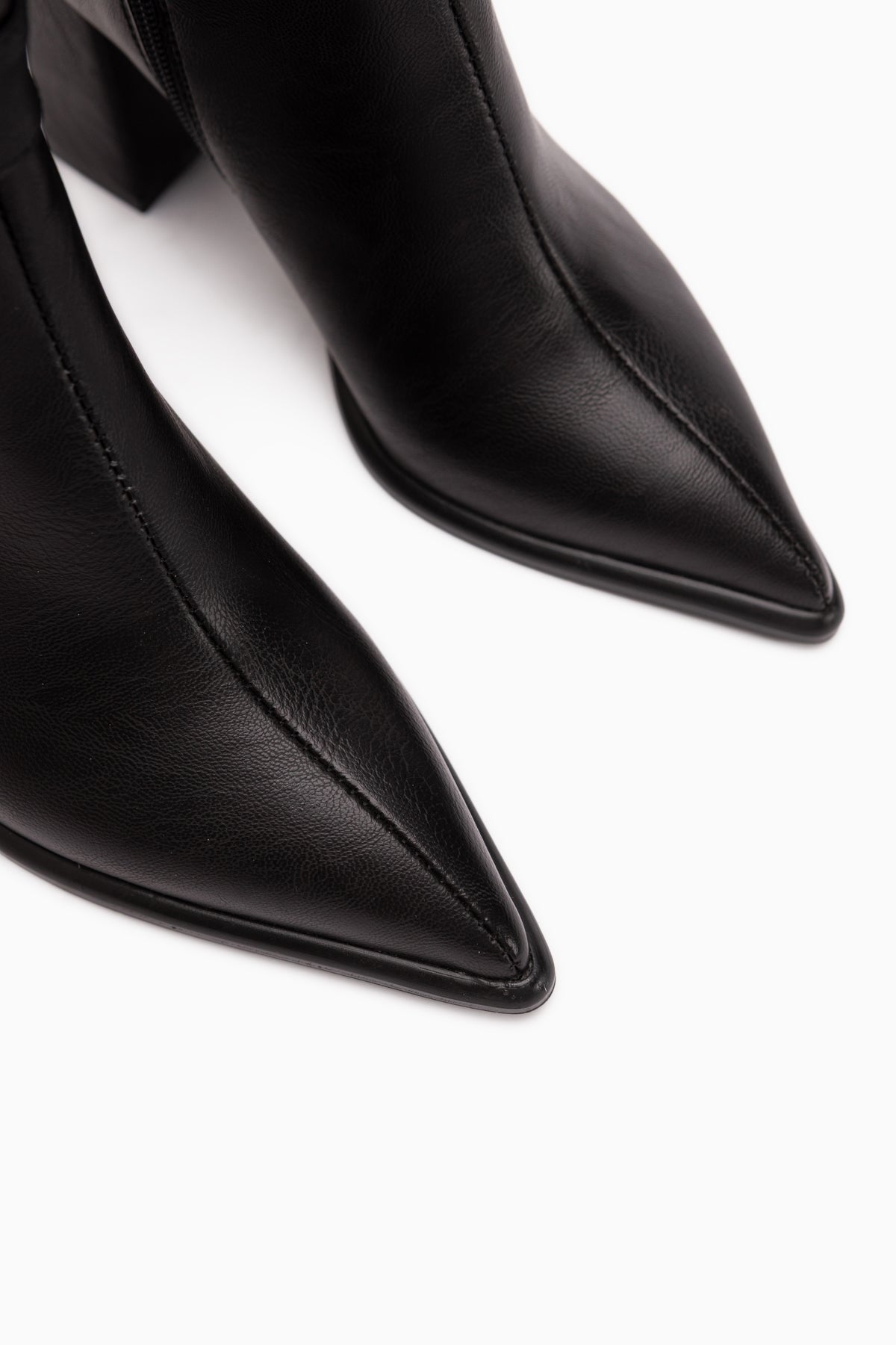 Loretta Black Removable Cuff 2-in-1 Heeled Women’s Boots & Ankle Boots