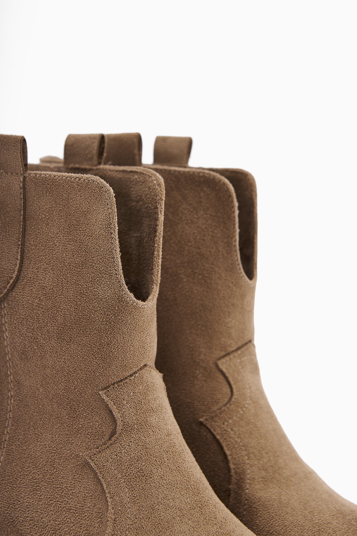 Erica Mink Suede Heeled Western Women's Boot