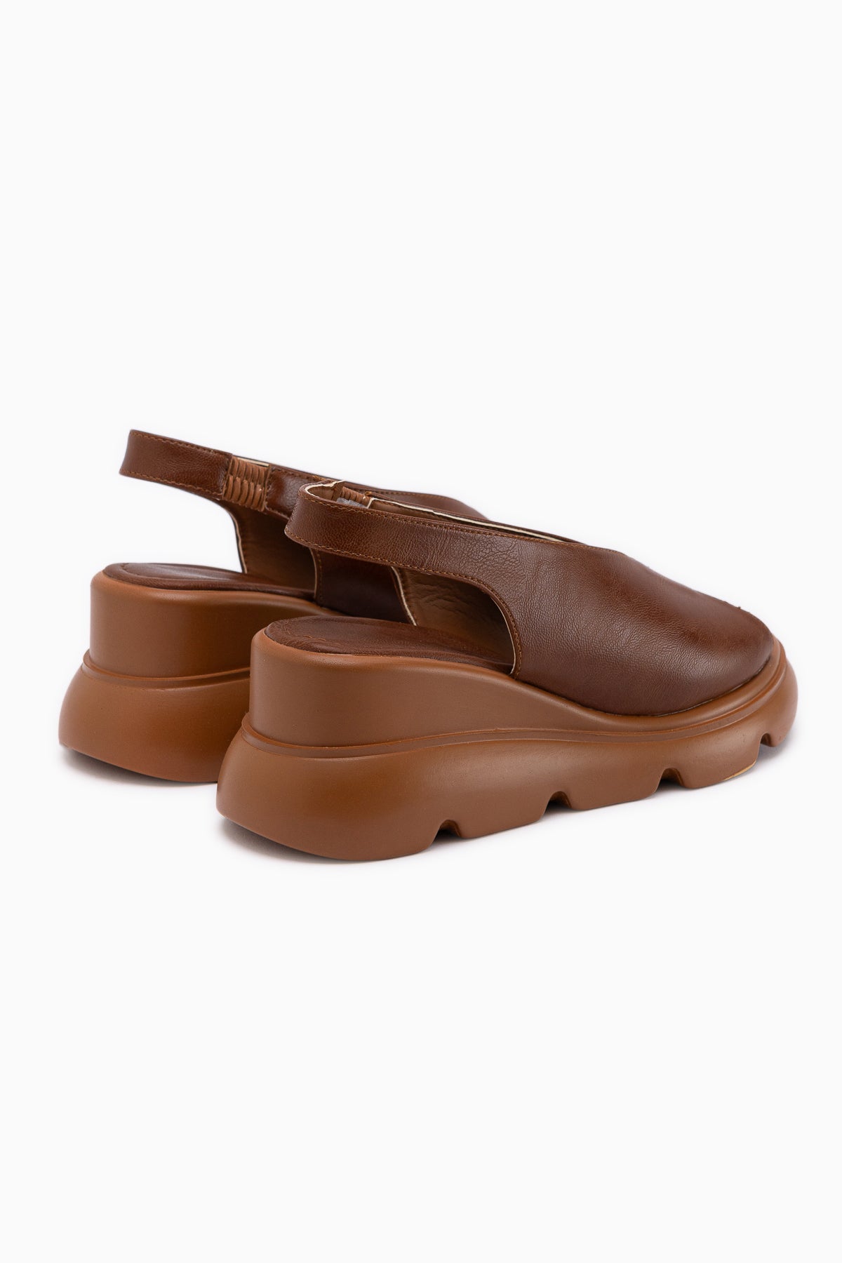 Tilda Tan Elastic Wedge Women’s Sandal