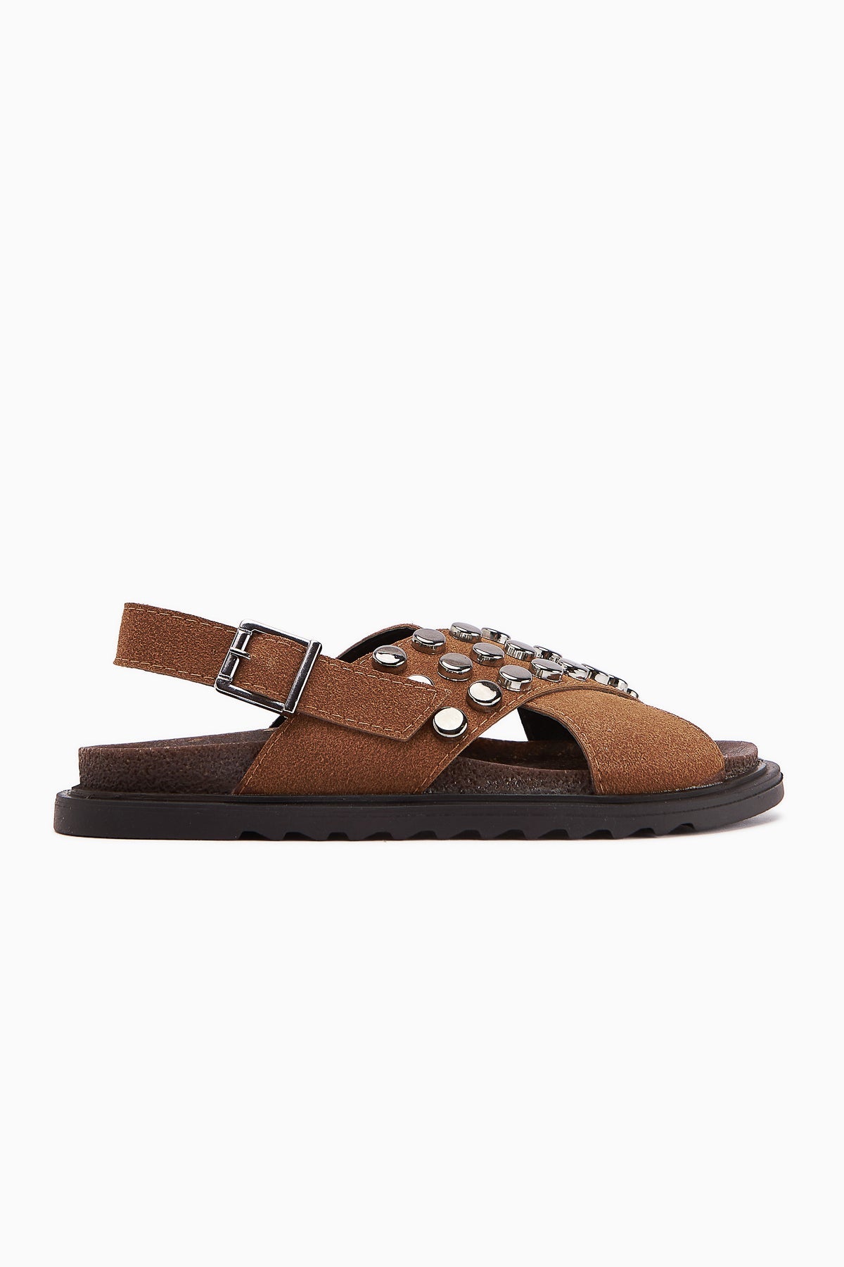 Lina Taba Studded Cross-Strap Women's Sandals