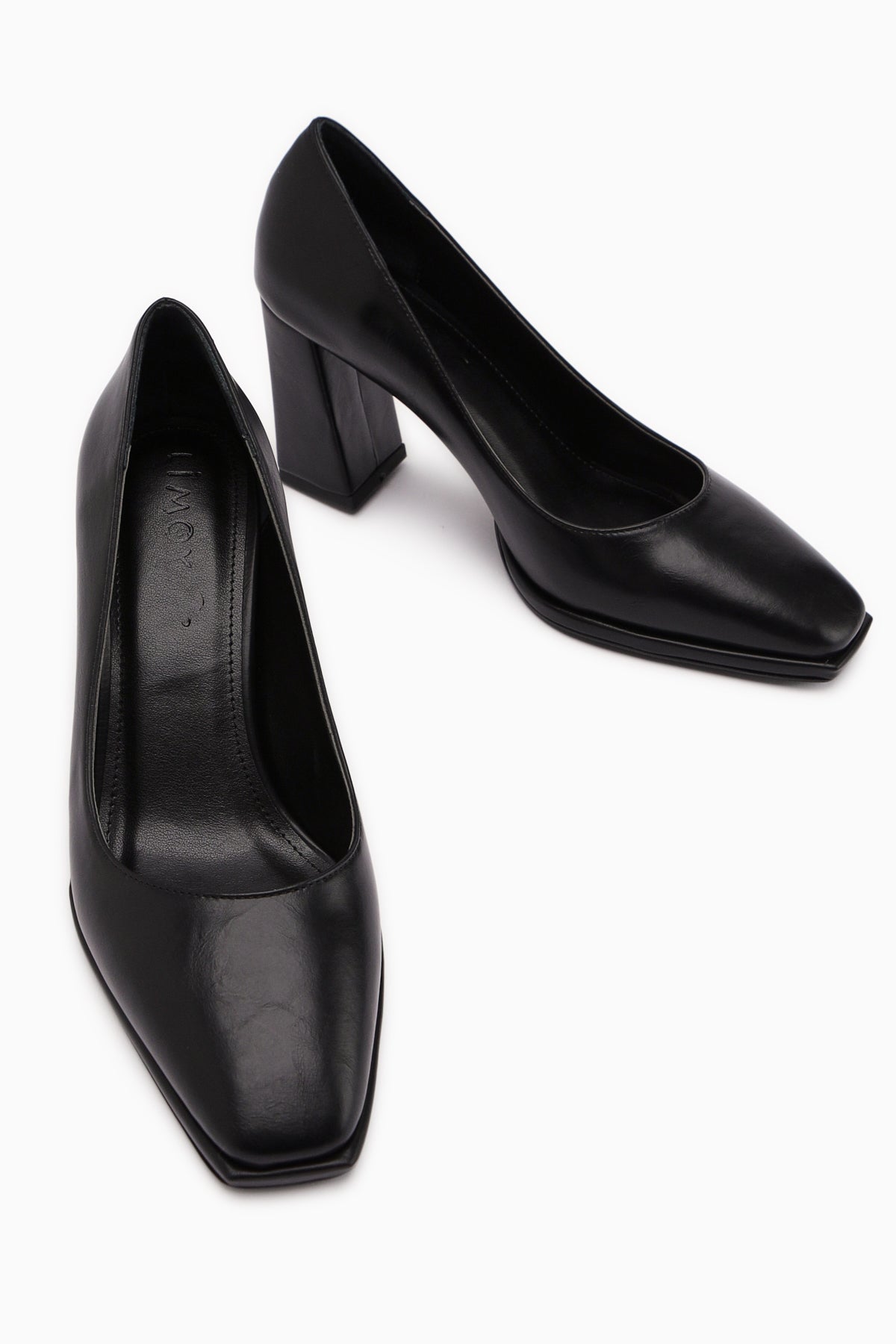 Doriana Women's Black Square Toe High Heels