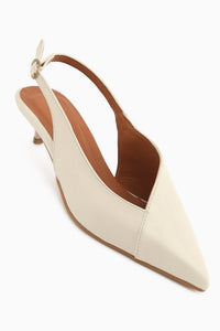 Jeni Beige Closed Toe Short Heeled Women’s Shoes