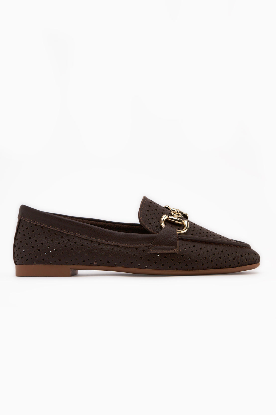 Rian Genuine Leather Brown Buckled Women’s Ballet Flats