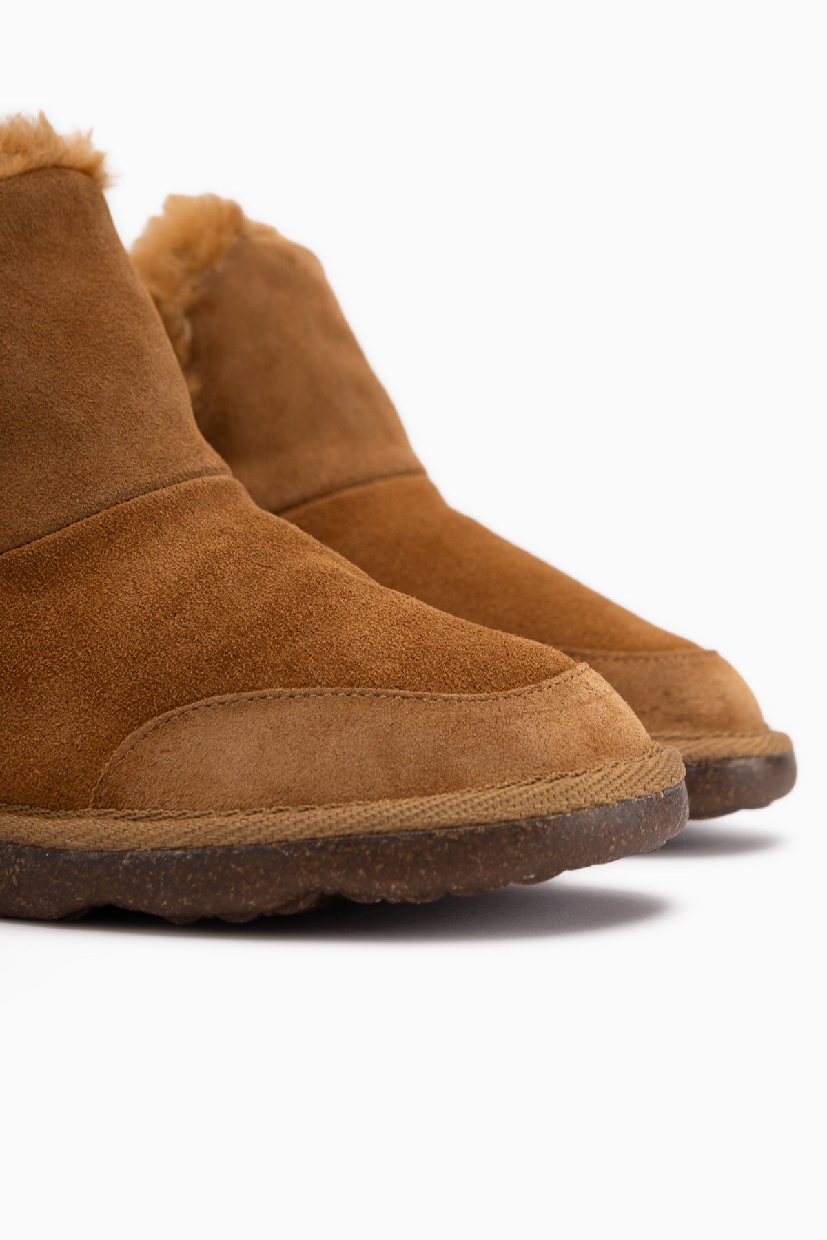 Lorrie Genuine Leather Tan Suede Fur Women’s Short Boots