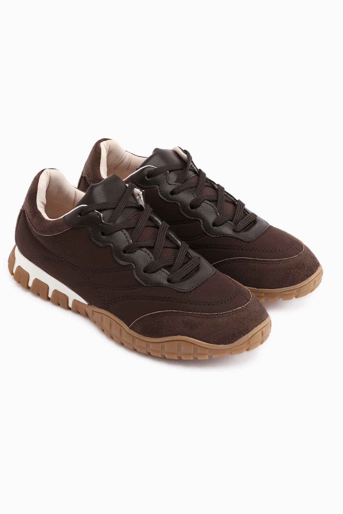 Leen Coffee Parachute Fabric Women's Sneakers