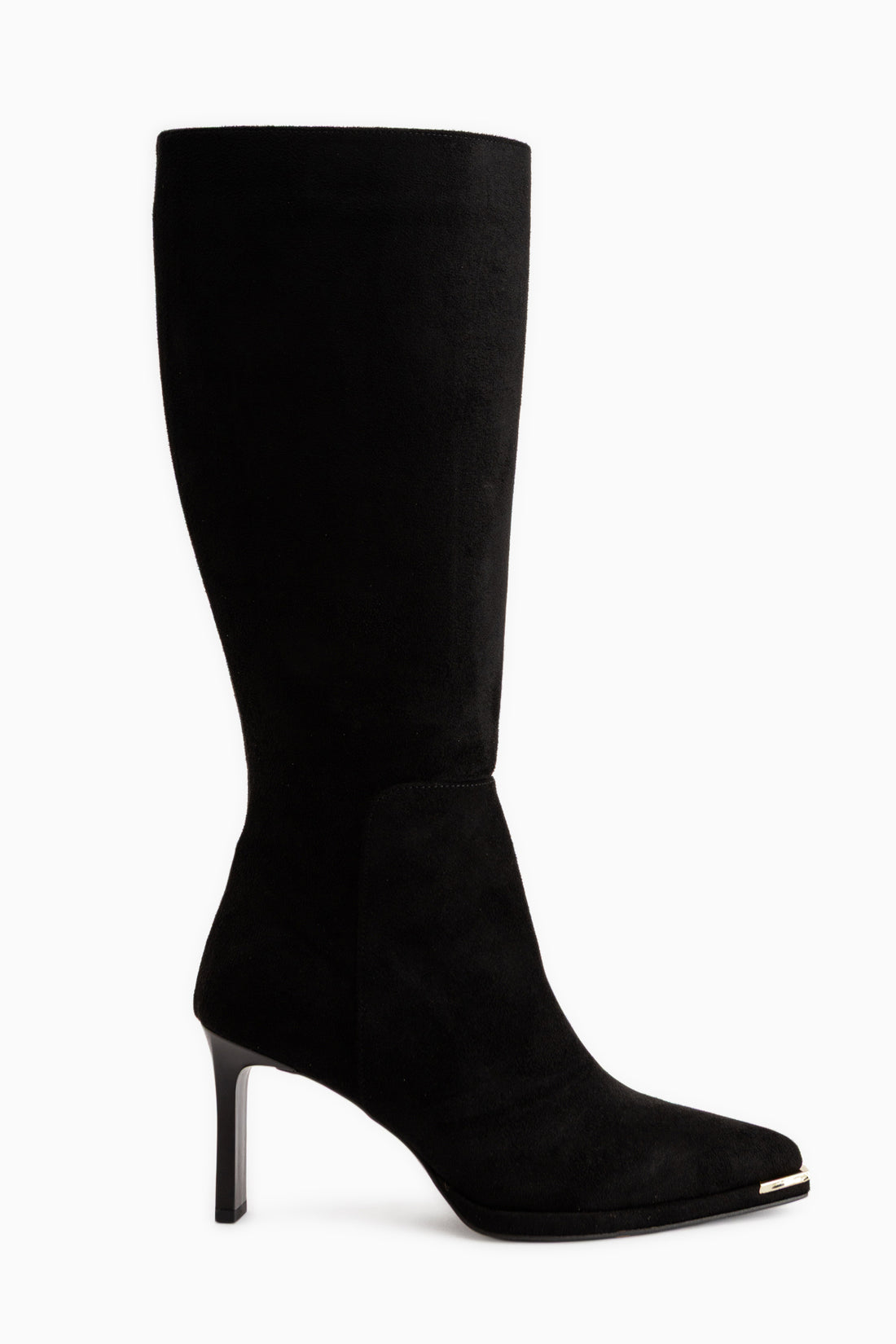 Petra Black Suede Removable Cuff Detailed Women’s Boots