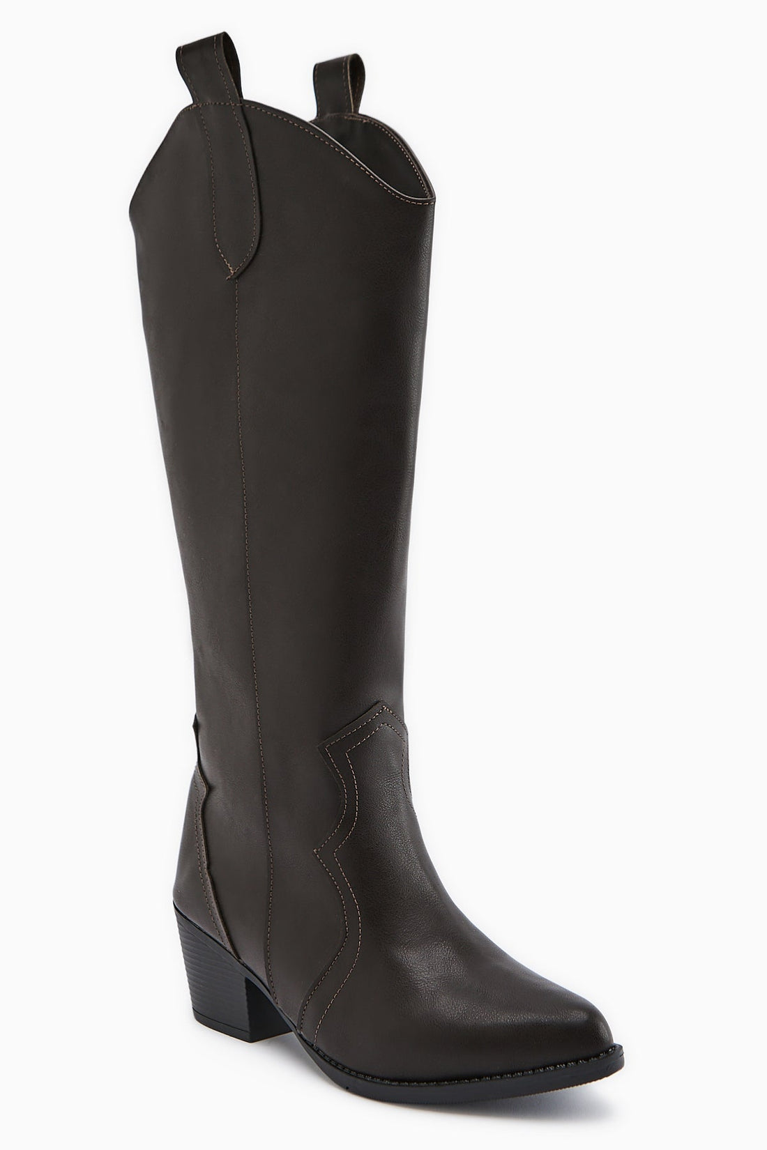 Lhena Coffee Western Pull-On Boot