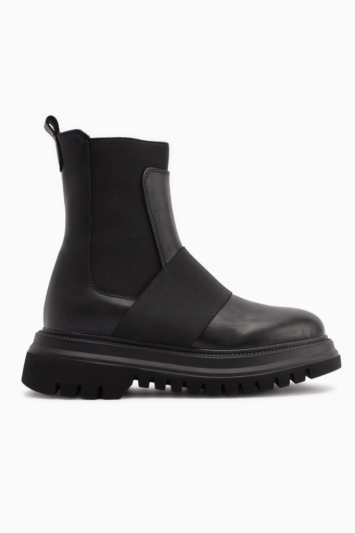 Millena Black Suede Elastic Belt Detailed Women’s Boots