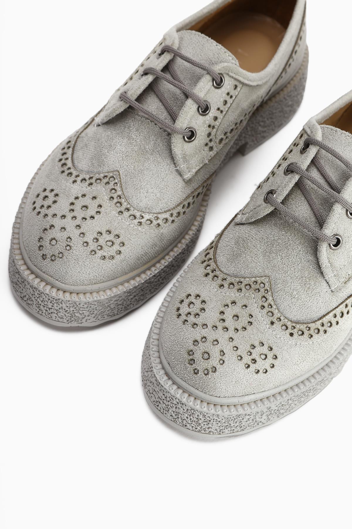 Rossy Ice Suede Oval Toe Laser Cut Everyday Women's Shoe