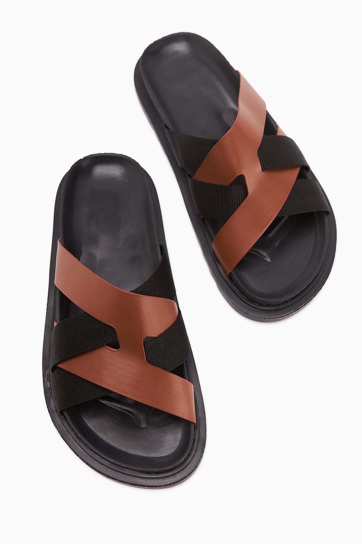 Rumi Taba Cross-Strap Women's Slippers