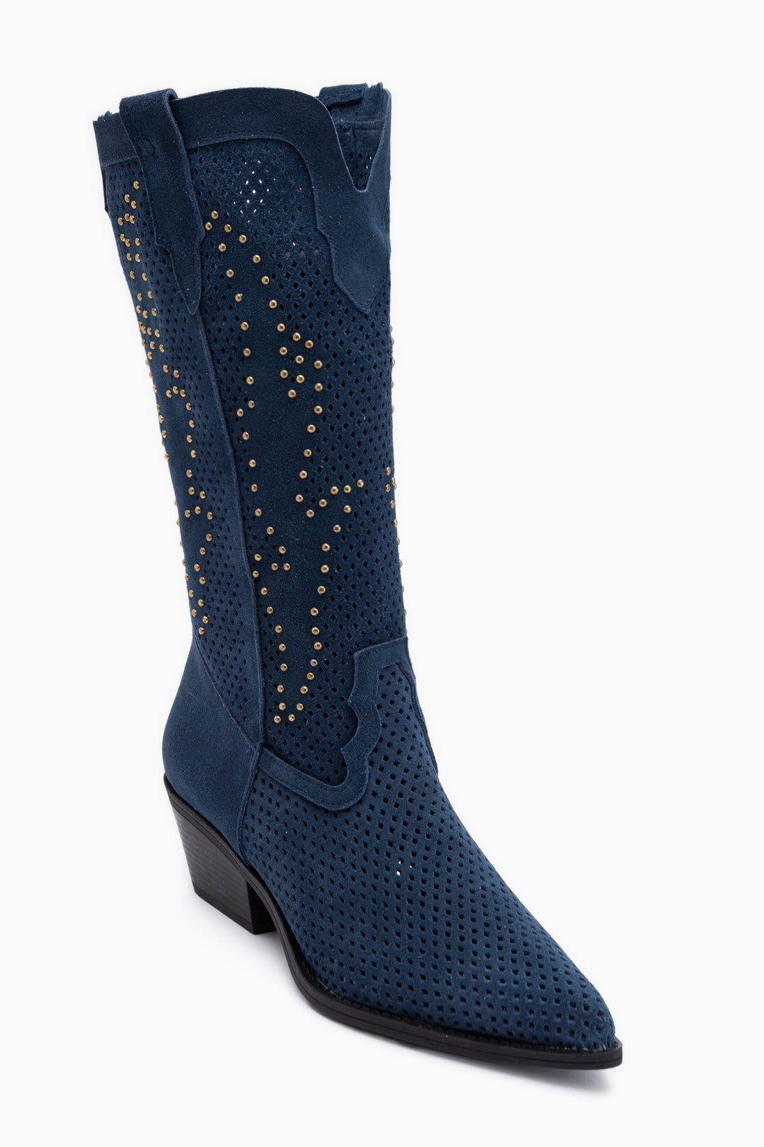 Neira Genuine Leather Blue Summer Western Women’s Boots