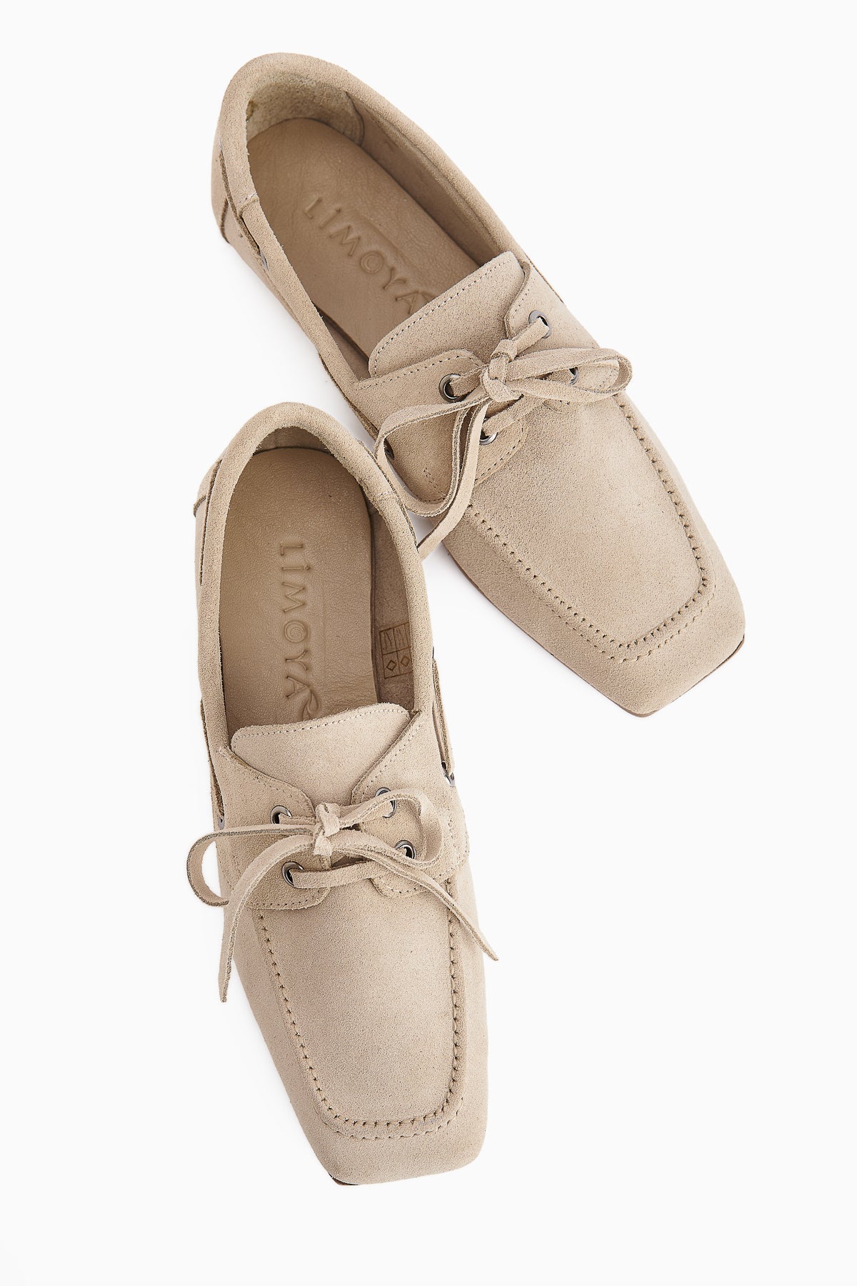 Arian Genuine Leather – Beige Suede Lace-Up Casual Loafer (Women)